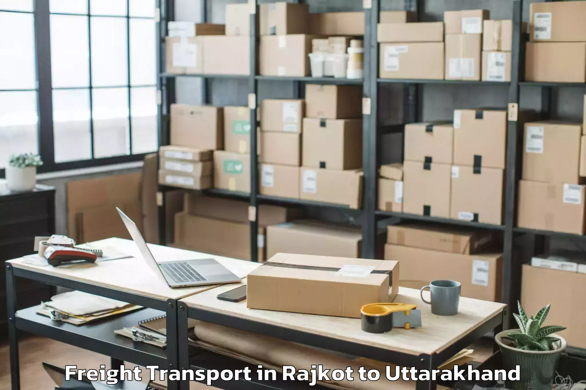 Professional Rajkot to Pauri Freight Transport